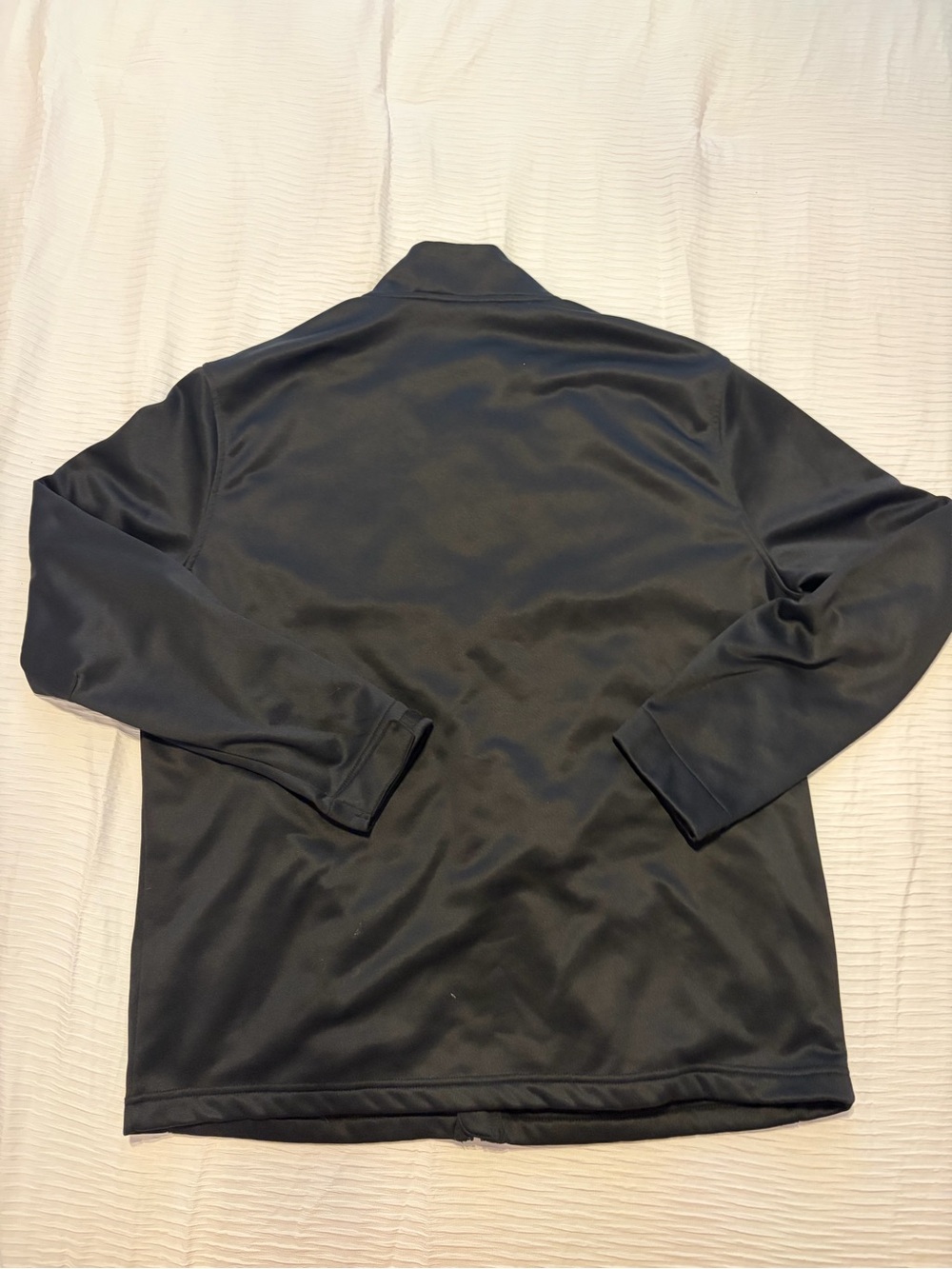Men's Black Lightweight Full-Zip Jacket with LA Los Angeles Dodgers Logo - Picture 2 of 3